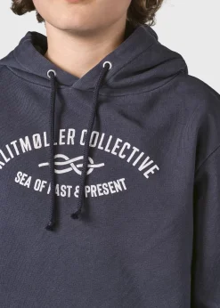Klitmoller Collective Kinder-Kids logo eye hoodie - Navy