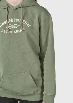 Klitmoller Collective Kinder-Kids logo eye hoodie - Pale green Navy