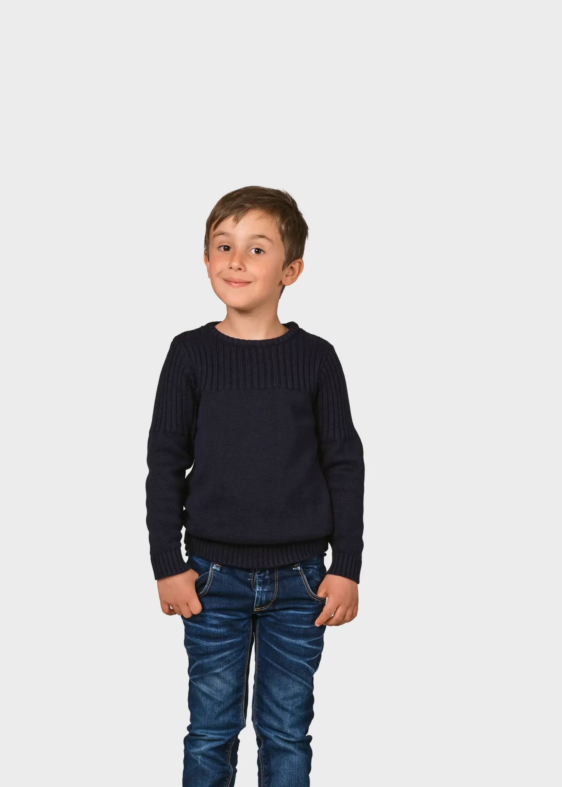 Klitmoller Collective Kinder-Kids pattern cotton knit - Navy Ocean