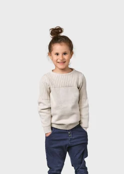 Klitmoller Collective Kinder-Kids pattern cotton knit - Cream Ocean