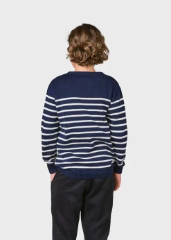Klitmoller Collective Kinder-Kids stripe cotton knit - Navy/cream