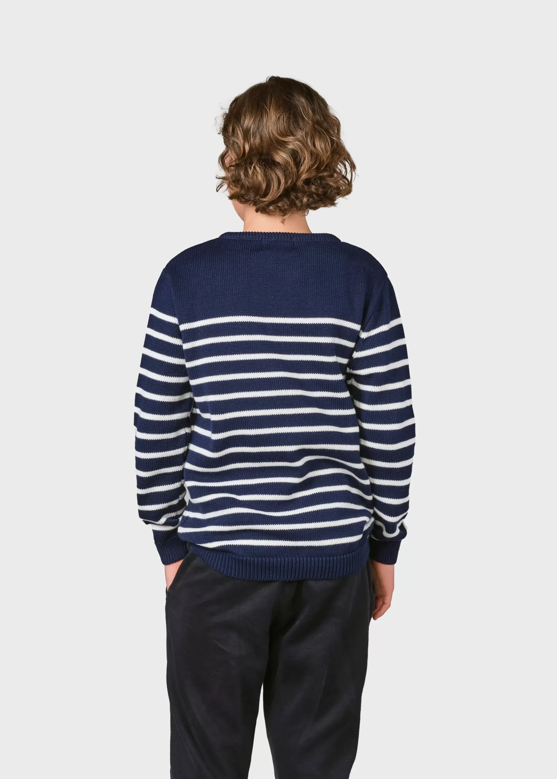 Klitmoller Collective Kinder-Kids stripe cotton knit - Navy/cream