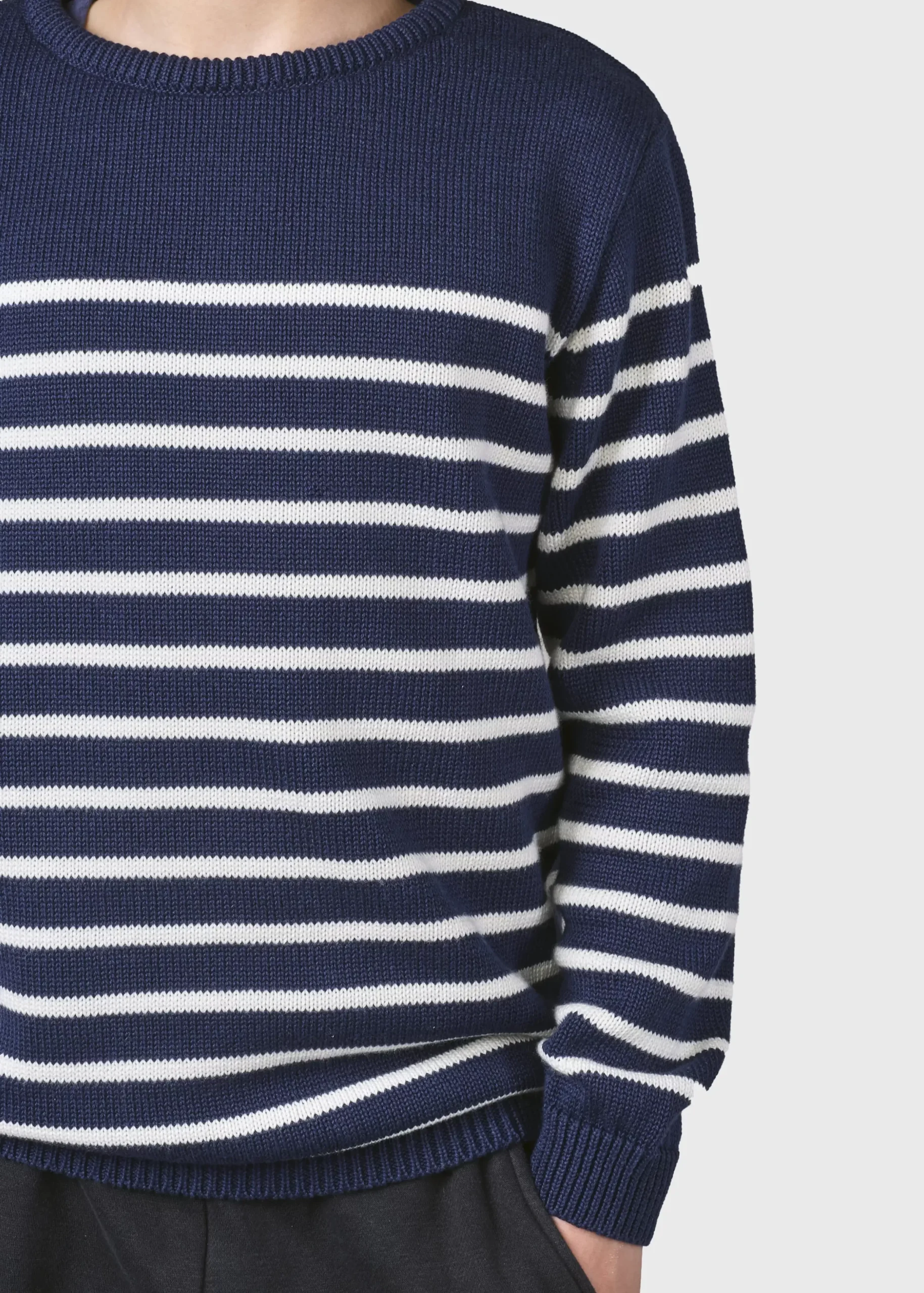 Klitmoller Collective Kinder-Kids stripe cotton knit - Navy/cream