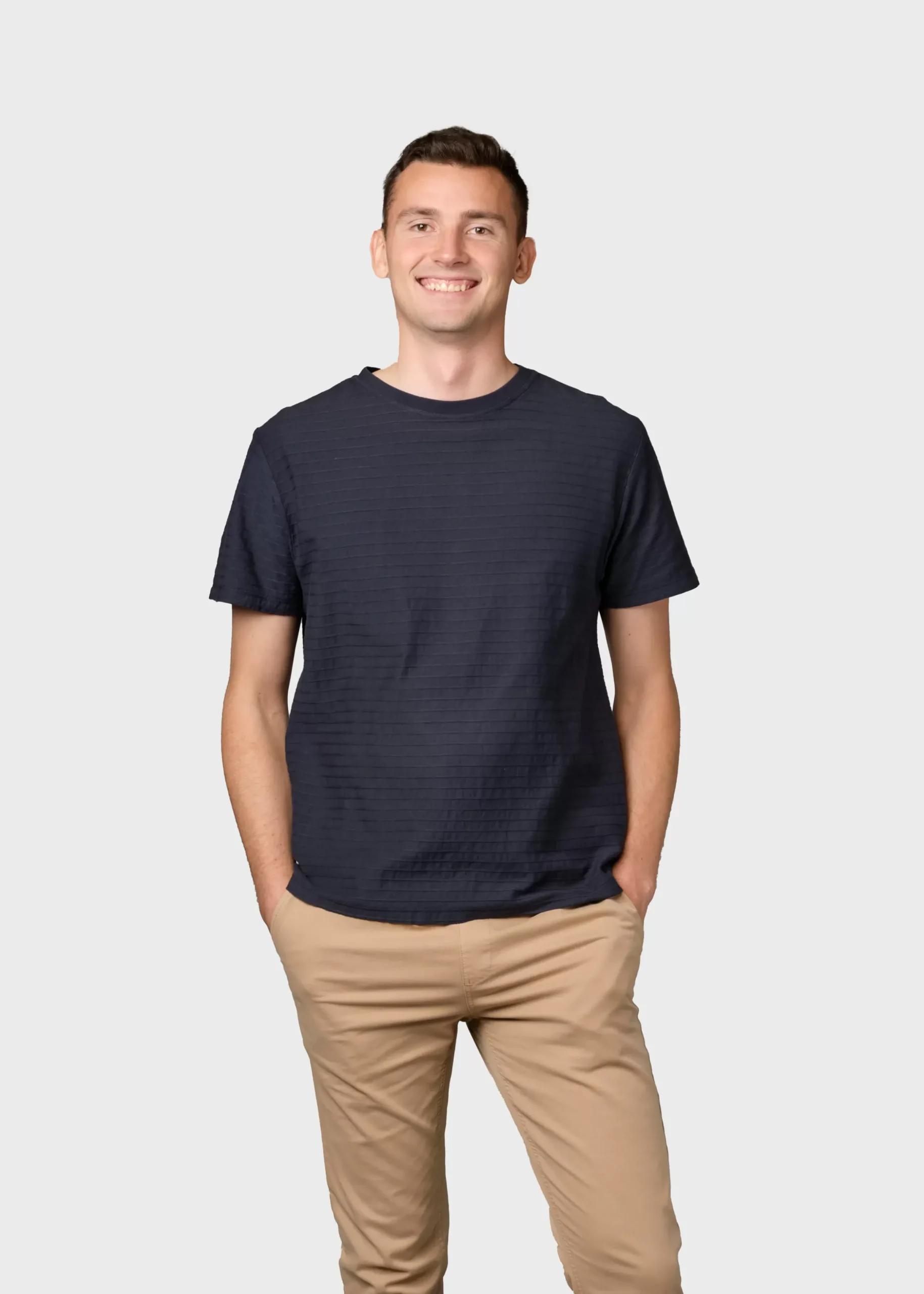 Klitmoller Collective T-shirts-Lauge tee - Navy Clayred
