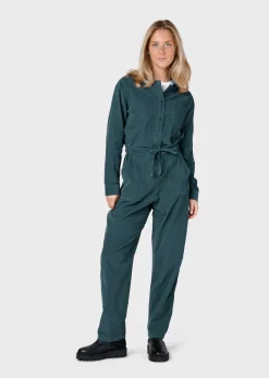 Klitmoller Collective Jumpsuits-Lena corduroy jumpsuit - Moss Green Navy