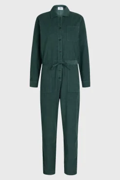 Klitmoller Collective Jumpsuits-Lena corduroy jumpsuit - Moss Green Navy