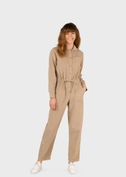Klitmoller Collective Jumpsuits-Lena corduroy jumpsuit - Sand Navy