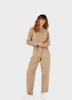 Klitmoller Collective Jumpsuits-Lena corduroy jumpsuit - Sand Navy
