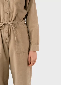 Klitmoller Collective Jumpsuits-Lena corduroy jumpsuit - Sand Navy