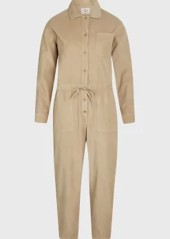 Klitmoller Collective Jumpsuits-Lena corduroy jumpsuit - Sand Navy