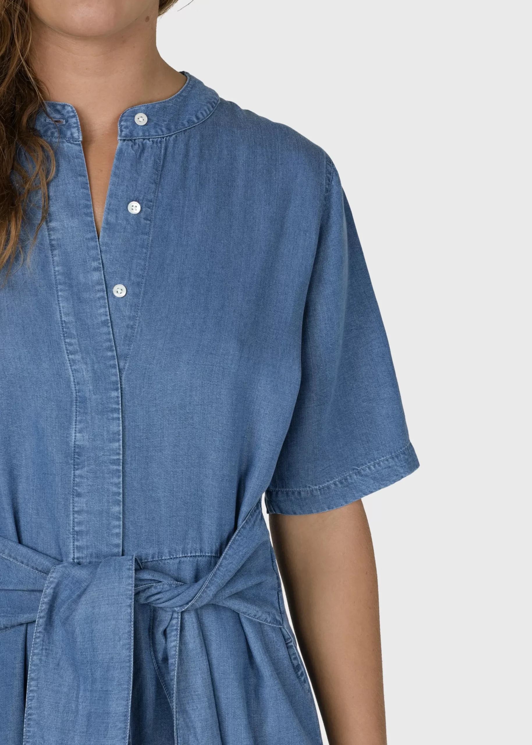 Klitmoller Collective Jumpsuits-Limona jumpsuit - Bleachwashed chambrey Sage