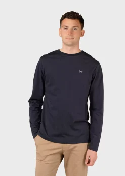 Klitmoller Collective T-shirts-Linus LS tee - Navy