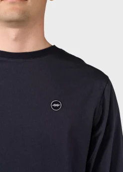 Klitmoller Collective T-shirts-Linus LS tee - Navy