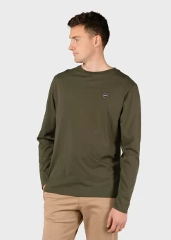 Klitmoller Collective T-shirts-Linus LS tee - Olive Navy