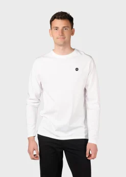 Klitmoller Collective T-shirts-Linus LS tee - White Navy