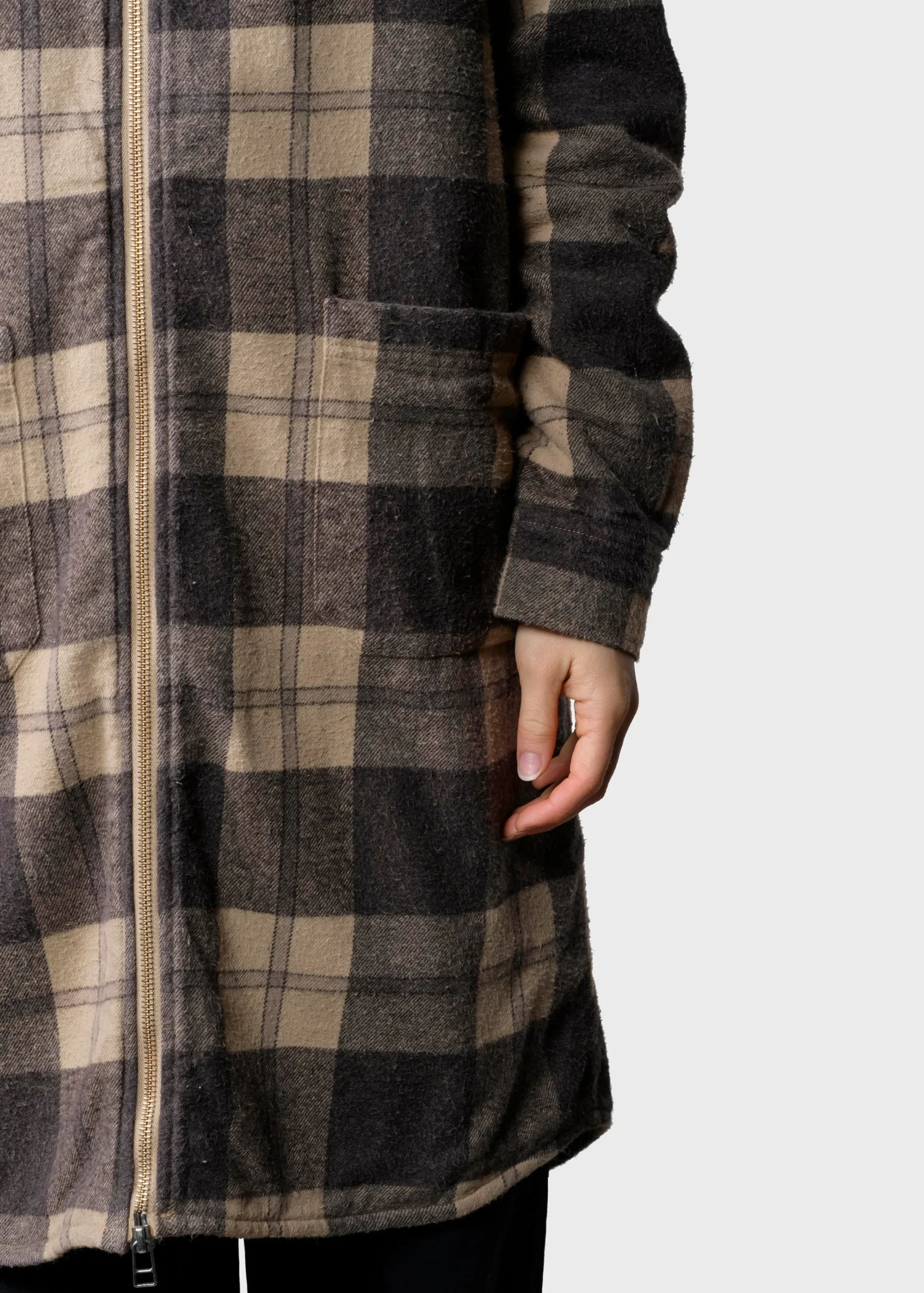 Klitmoller Collective Jacken-Lolly checked overshirt - Sand/black