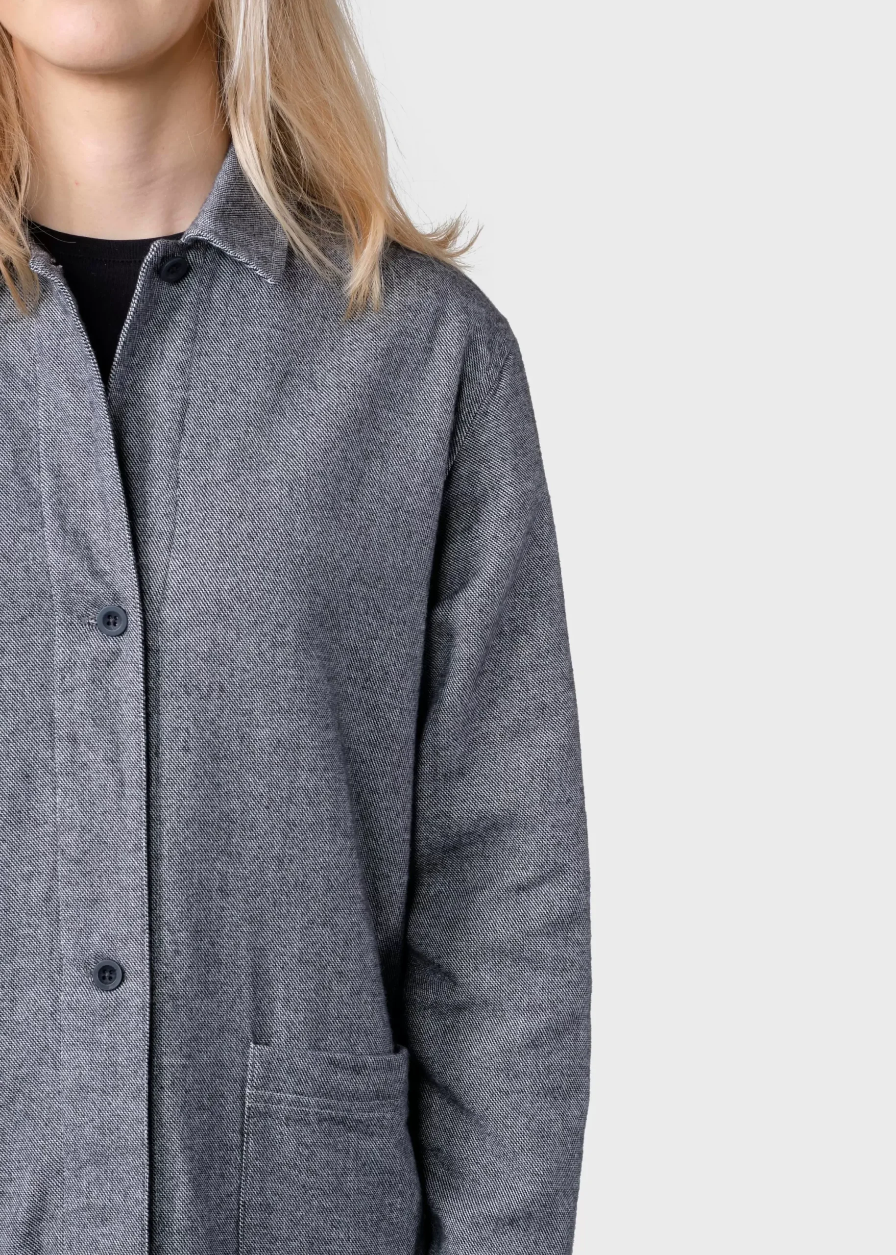 Klitmoller Collective Jacken-Lolly lumber overshirt - Light grey Lightgrey