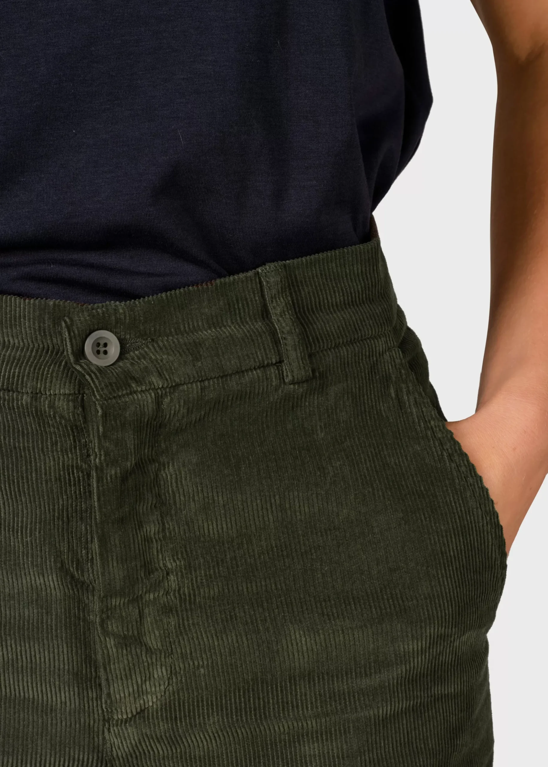 Klitmoller Collective Hosen-Lone corduroy pant - Olive Navy
