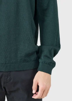 Klitmoller Collective Strick-L/S knit polo - Olive Black