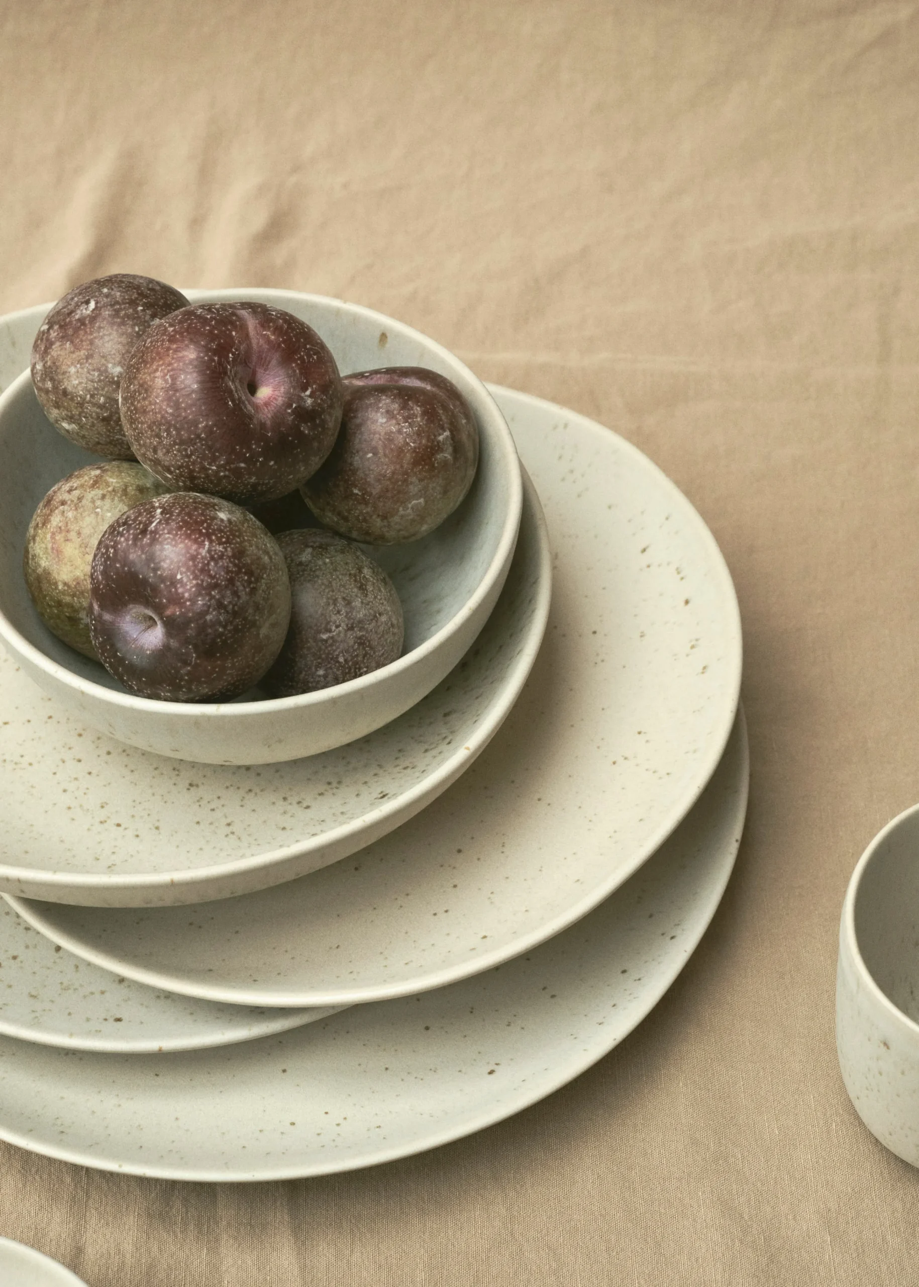 Klitmoller Collective Keramik-Lunch plate - 22 cm - Sand Concrete