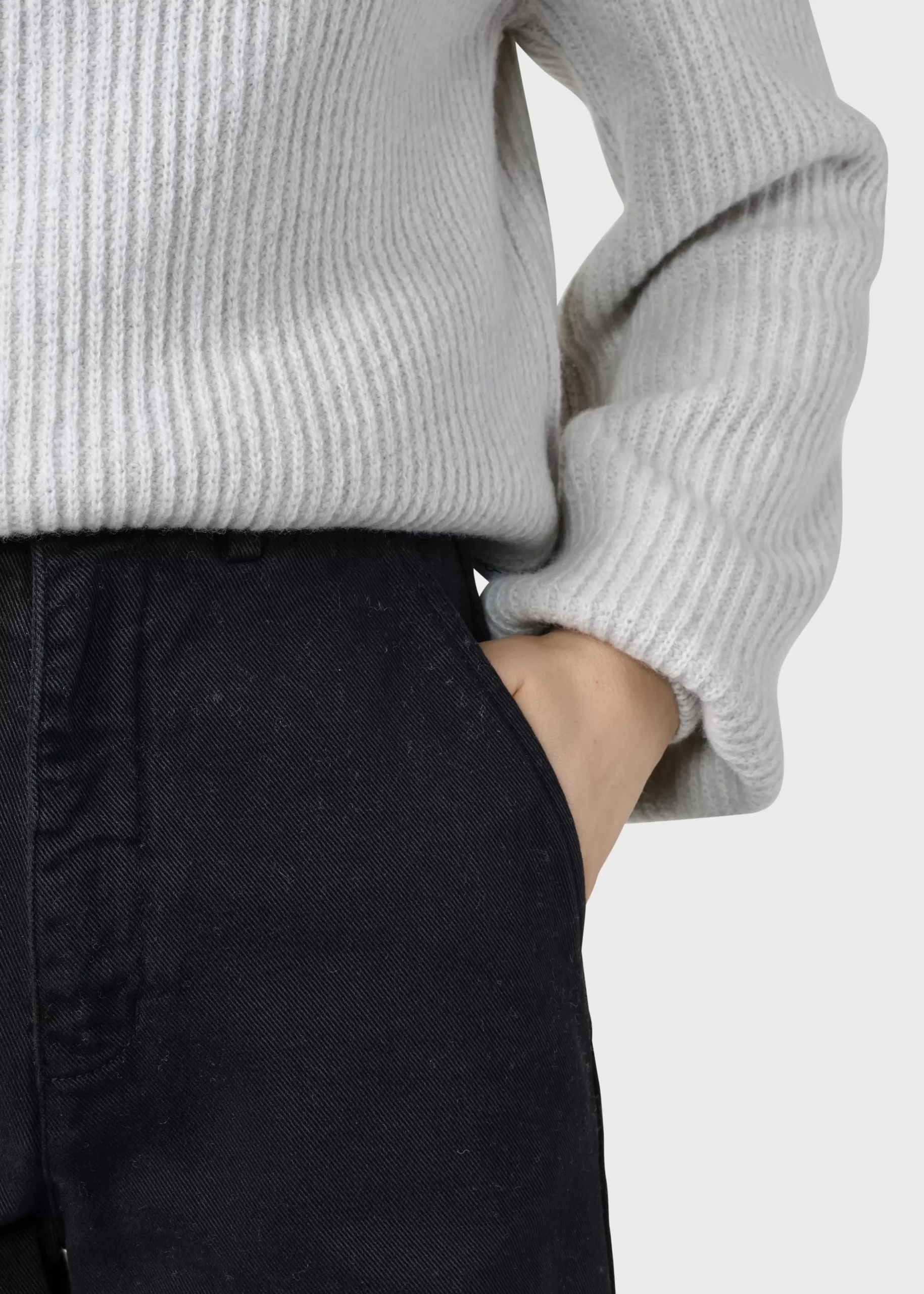Klitmoller Collective Hosen-Lydia denim pant - Black stonewash Lightbluestonewash