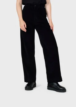 Klitmoller Collective Hosen-Lydia jumbo corduroy pant - Black Sand