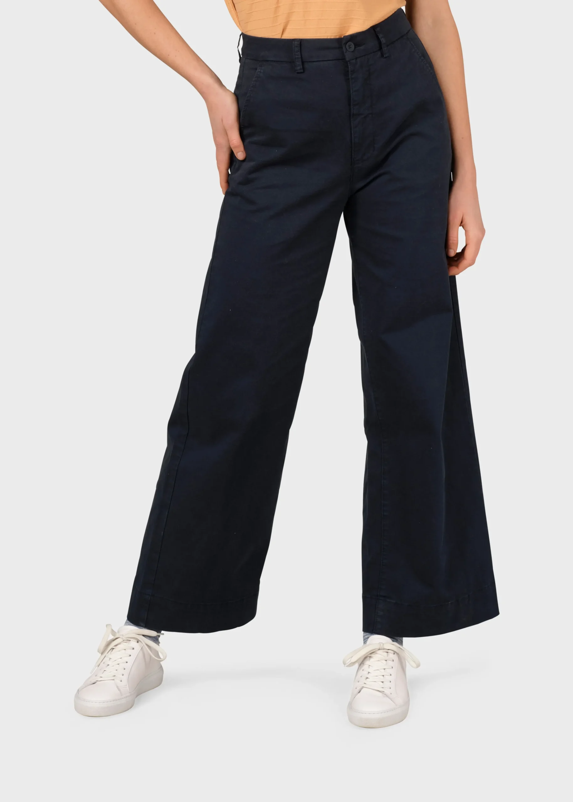 Klitmoller Collective Hosen-Lydia pant - Navy Lightbluestonewash