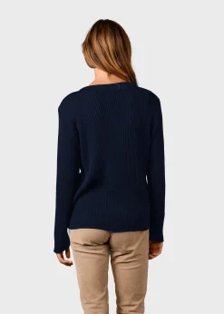 Klitmoller Collective Strick-Maj knit - Navy Pastelgrey