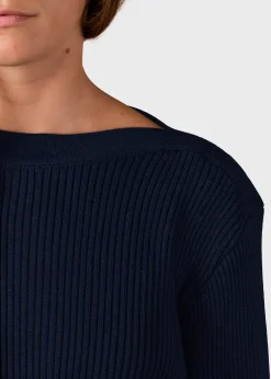 Klitmoller Collective Strick-Maj knit - Navy Pastelgrey