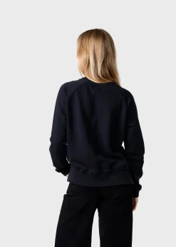 Klitmoller Collective Sweatshirts-Maja logo crew - Black Skyblue