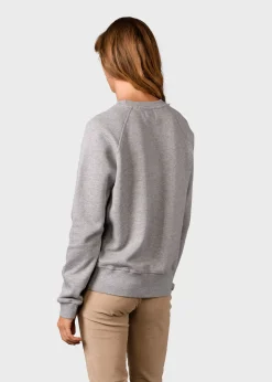 Klitmoller Collective Sweatshirts-Maja logo crew - Grey melange Skyblue