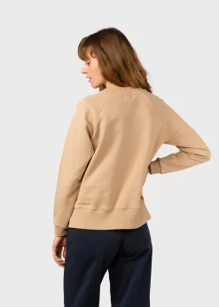 Klitmoller Collective Sweatshirts-Maja logo crew - Sand Skyblue