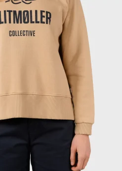 Klitmoller Collective Sweatshirts-Maja logo crew - Sand Skyblue