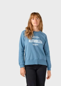 Klitmoller Collective Sweatshirts-Maja logo crew - Sky blue Skyblue