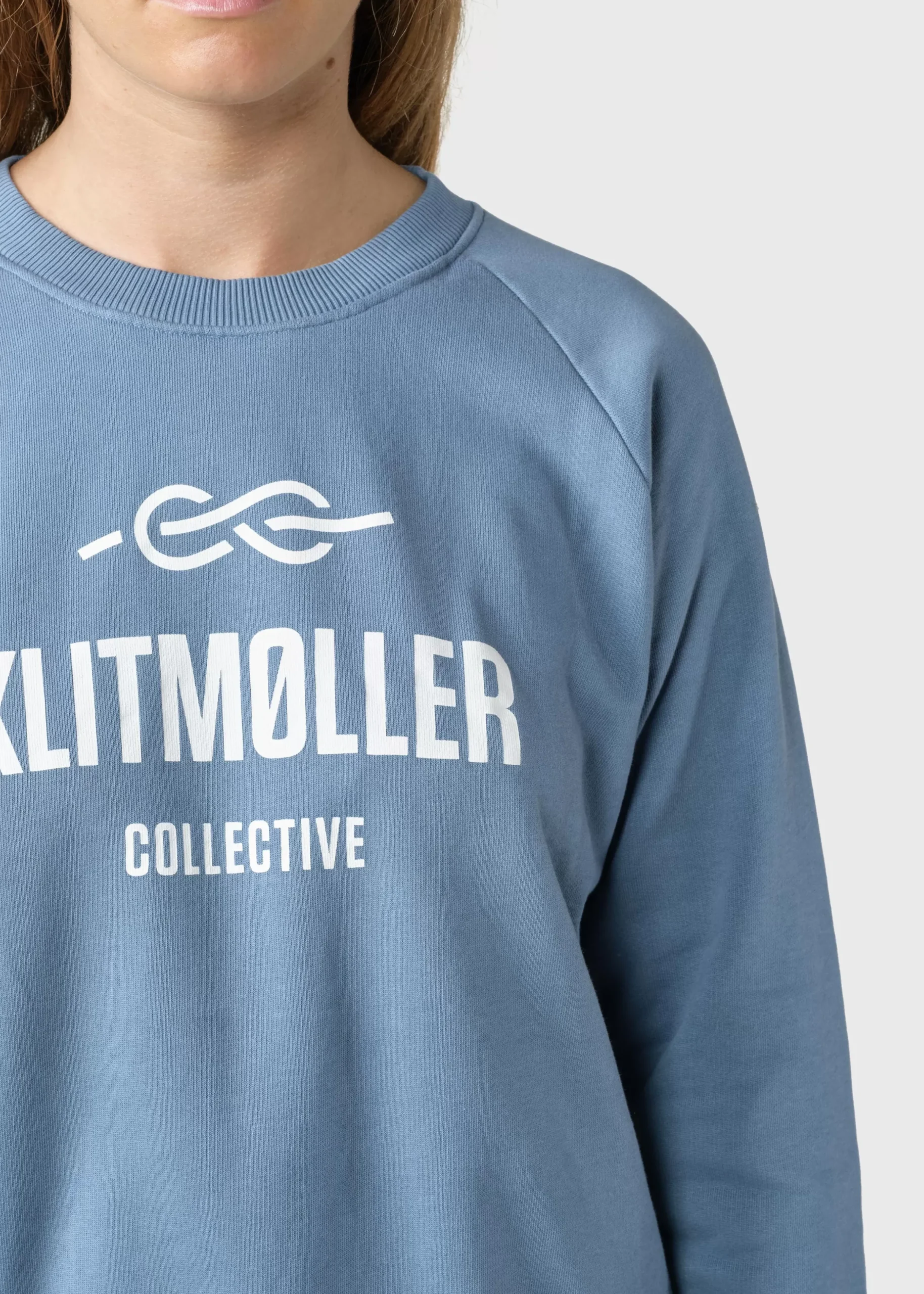 Klitmoller Collective Sweatshirts-Maja logo crew - Sky blue Skyblue