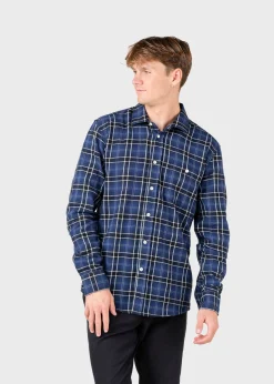 Klitmoller Collective Hemden-Manny shirt - Blue tones Olive/cream/navy