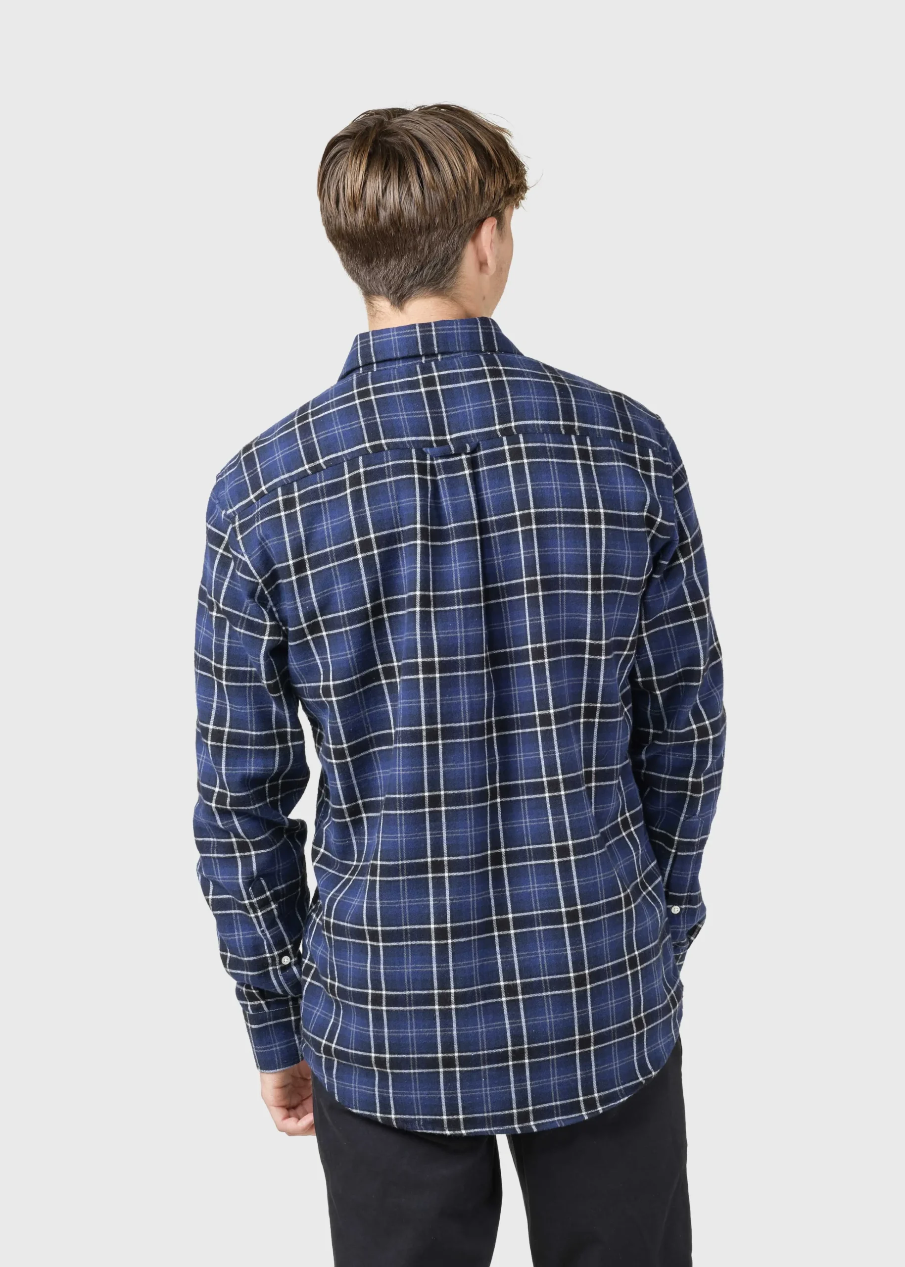 Klitmoller Collective Hemden-Manny shirt - Blue tones Olive/cream/navy