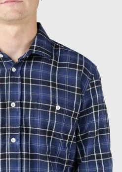 Klitmoller Collective Hemden-Manny shirt - Blue tones Olive/cream/navy