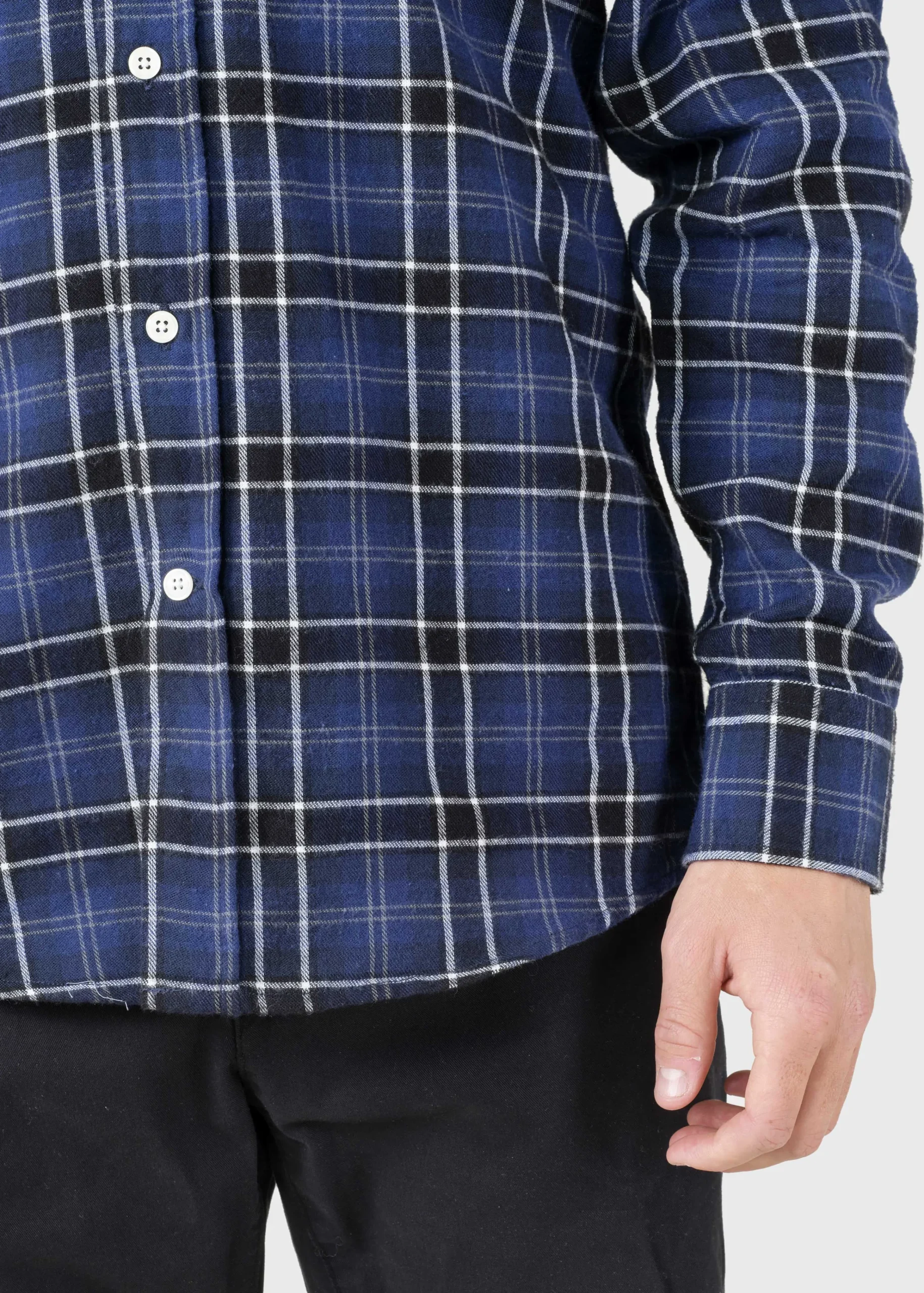 Klitmoller Collective Hemden-Manny shirt - Blue tones Olive/cream/navy