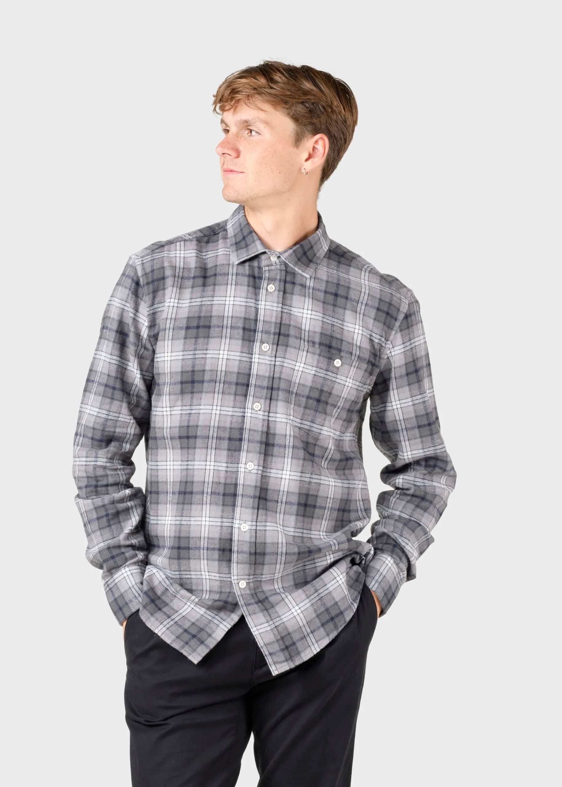 Klitmoller Collective Hemden-Manny shirt - Olive/cream/navy