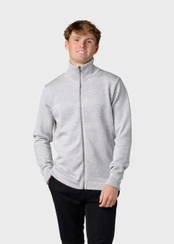 Klitmoller Collective Strick-Marinus knit cardigan - Pastel grey Black