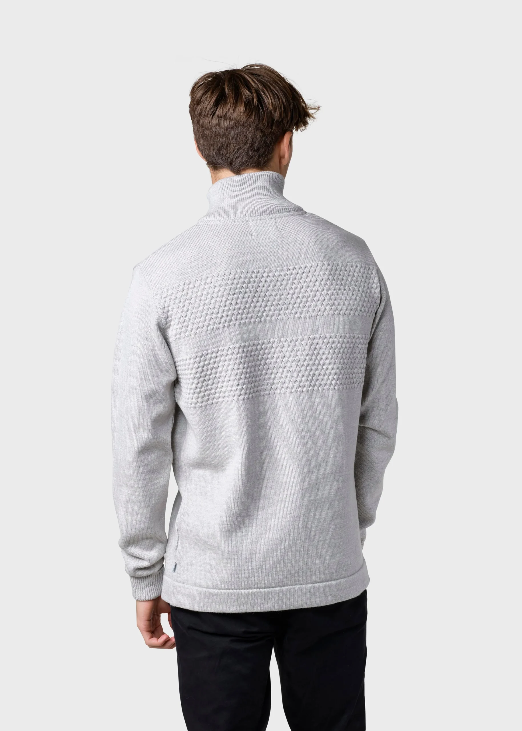 Klitmoller Collective Strick-Marinus knit cardigan - Pastel grey Black