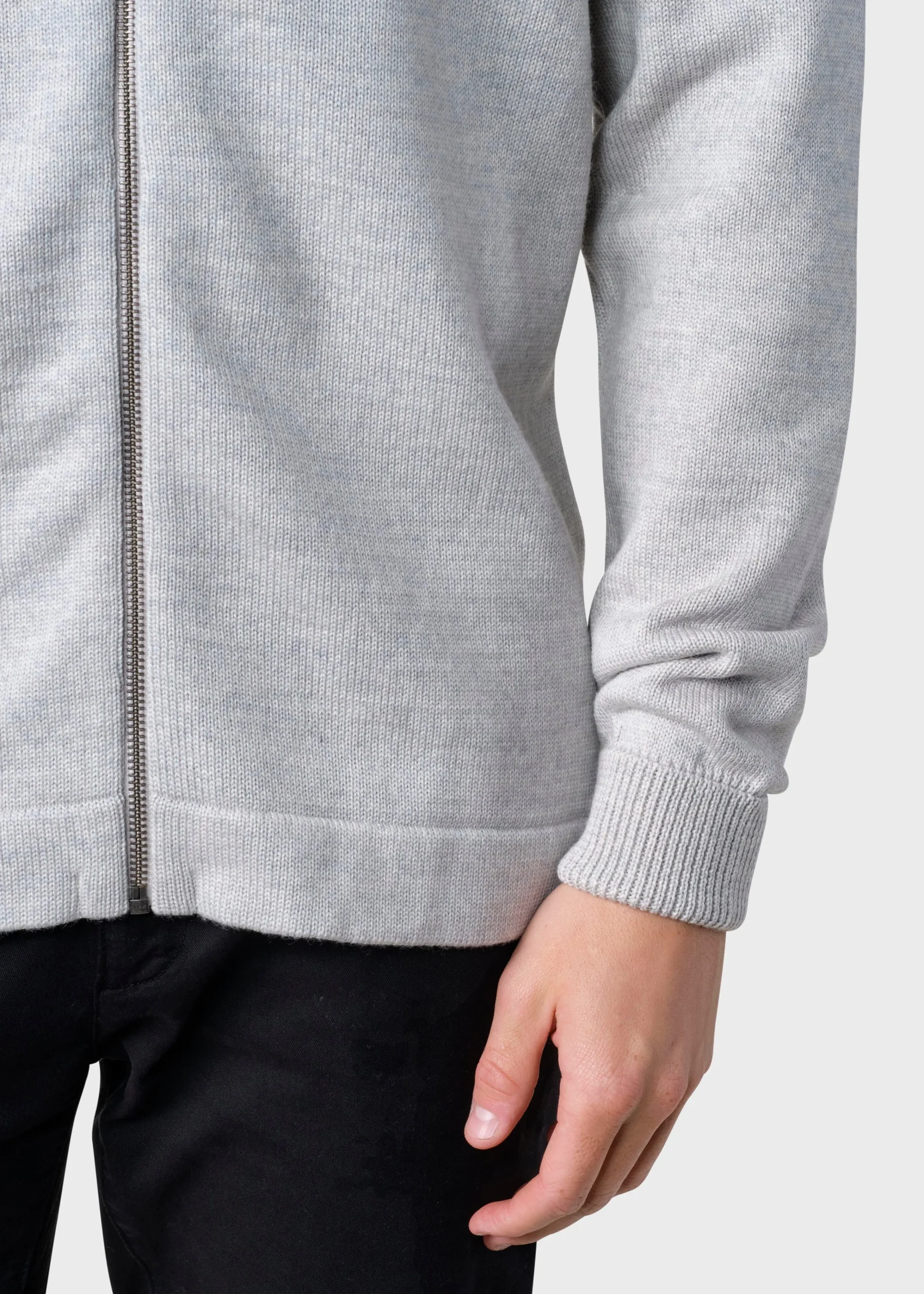 Klitmoller Collective Strick-Marinus knit cardigan - Pastel grey Black