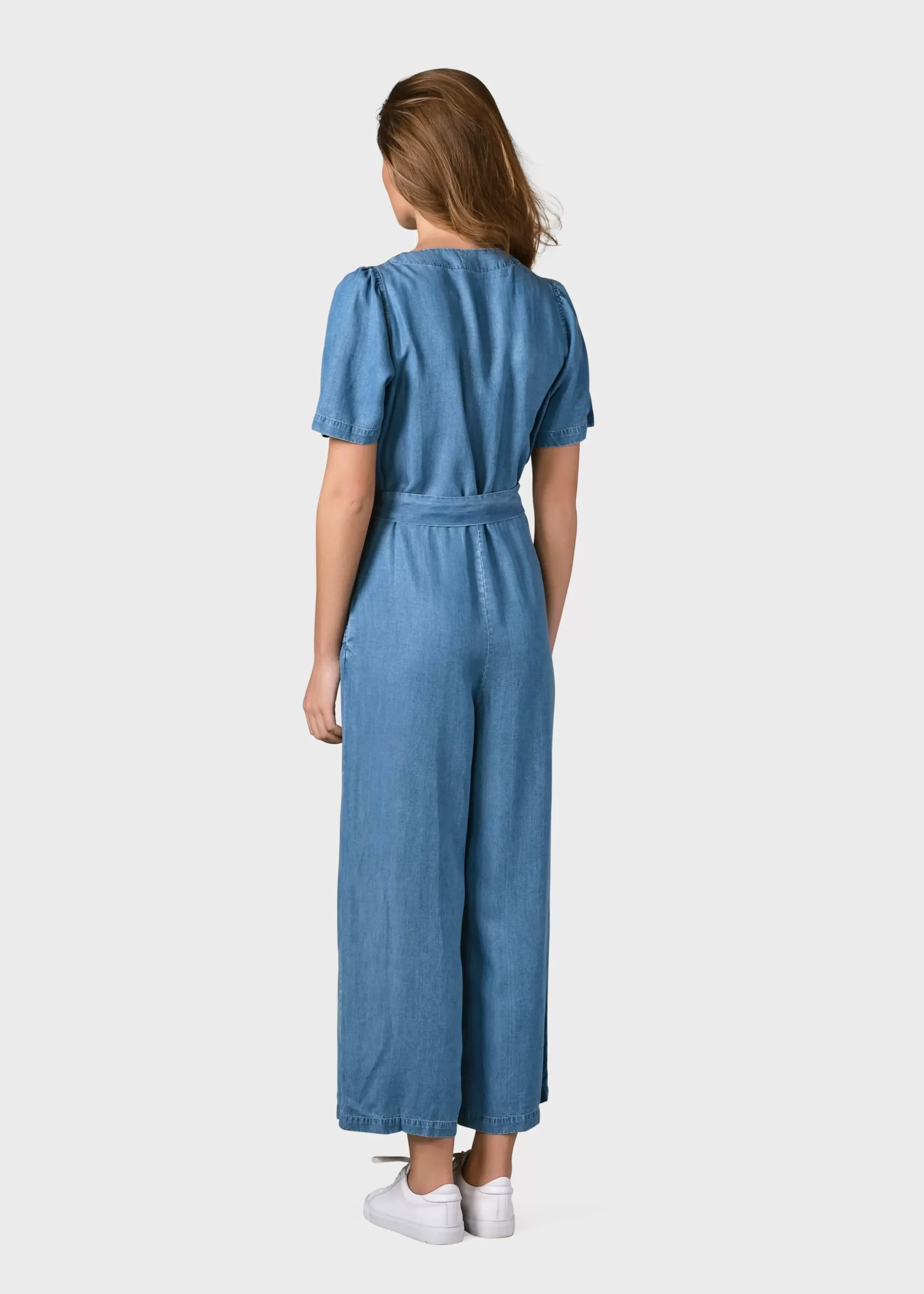 Klitmoller Collective Jumpsuits-Marna jumpsuit - Light blue chambrey MossGreen