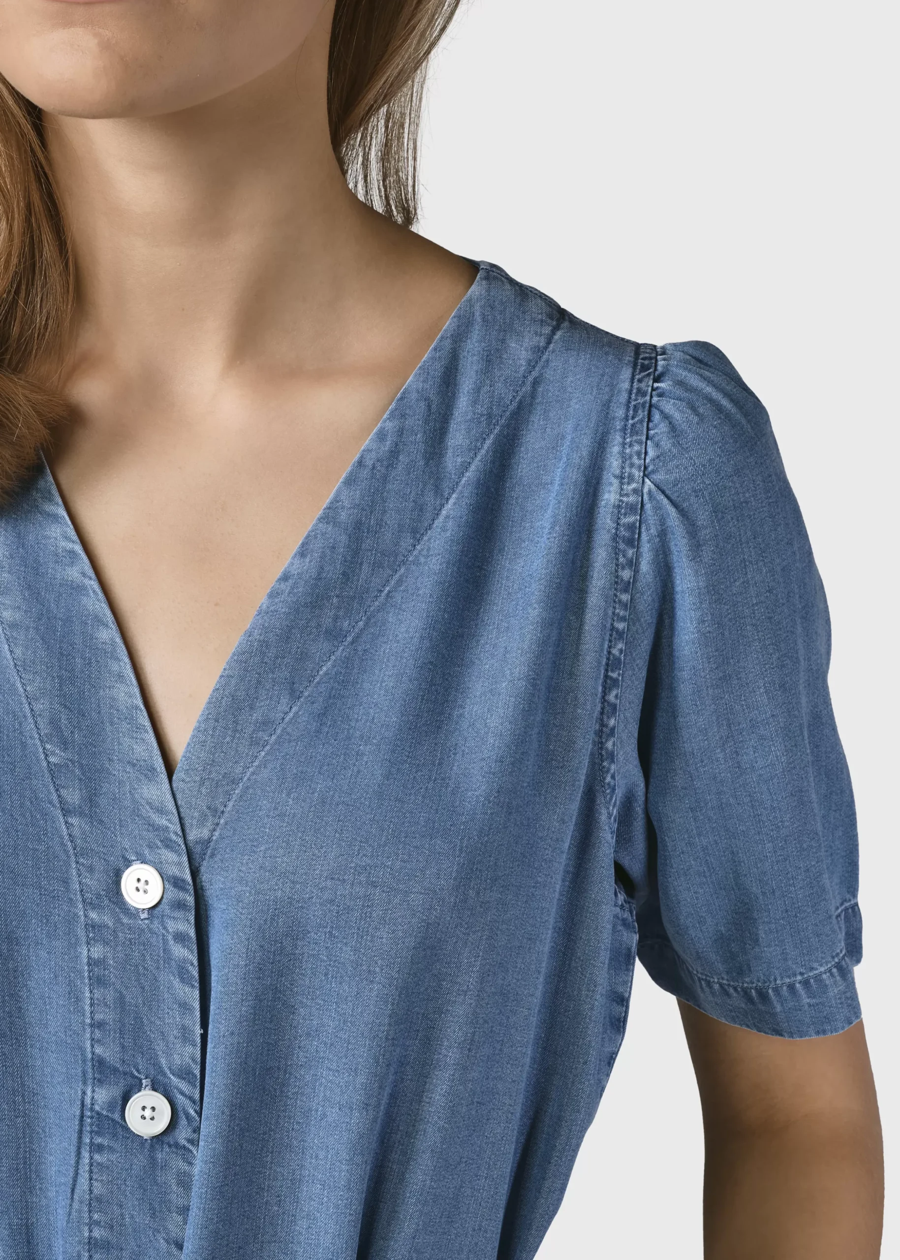 Klitmoller Collective Jumpsuits-Marna jumpsuit - Light blue chambrey MossGreen