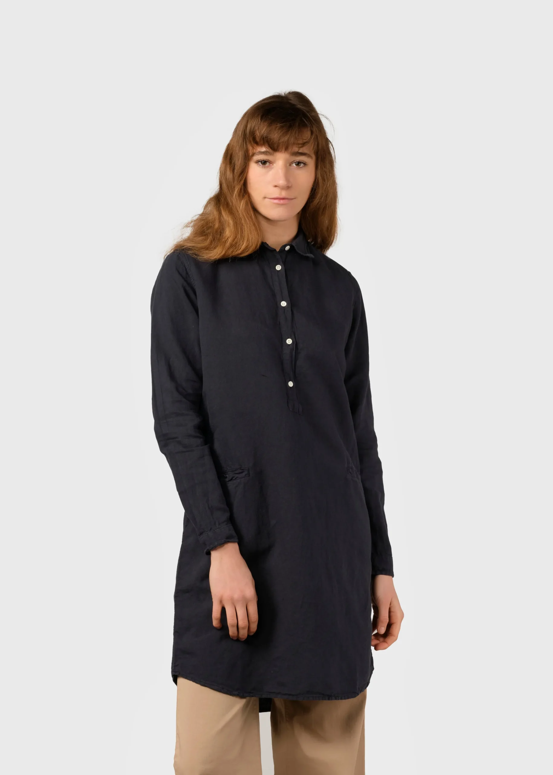 Klitmoller Collective Hemden-Mathilde linen shirt - Navy White