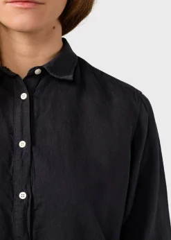 Klitmoller Collective Hemden-Mathilde linen shirt - Navy White