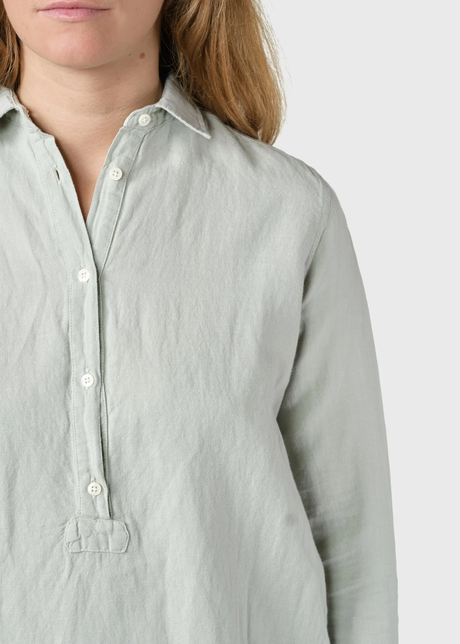 Klitmoller Collective Hemden-Mathilde linen shirt - Sage White