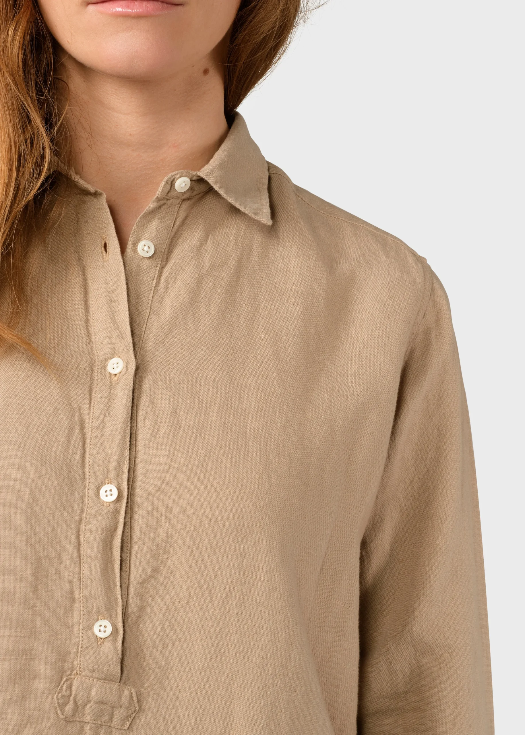 Klitmoller Collective Hemden-Mathilde linen shirt - Sand White