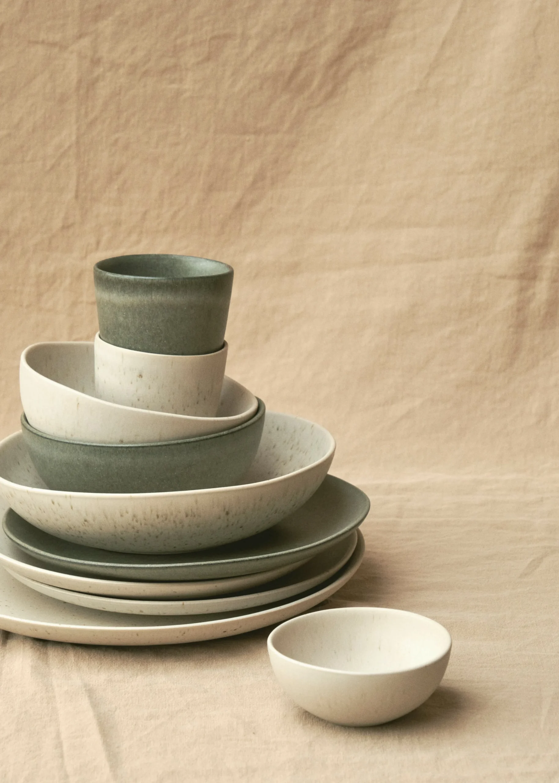 Klitmoller Collective Keramik-Medium bowl 16 cm - Indigo Concrete